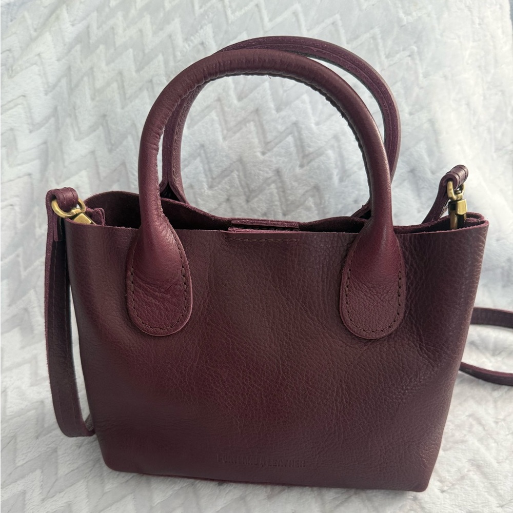 Portland Leather Raindrop (small) - Plum